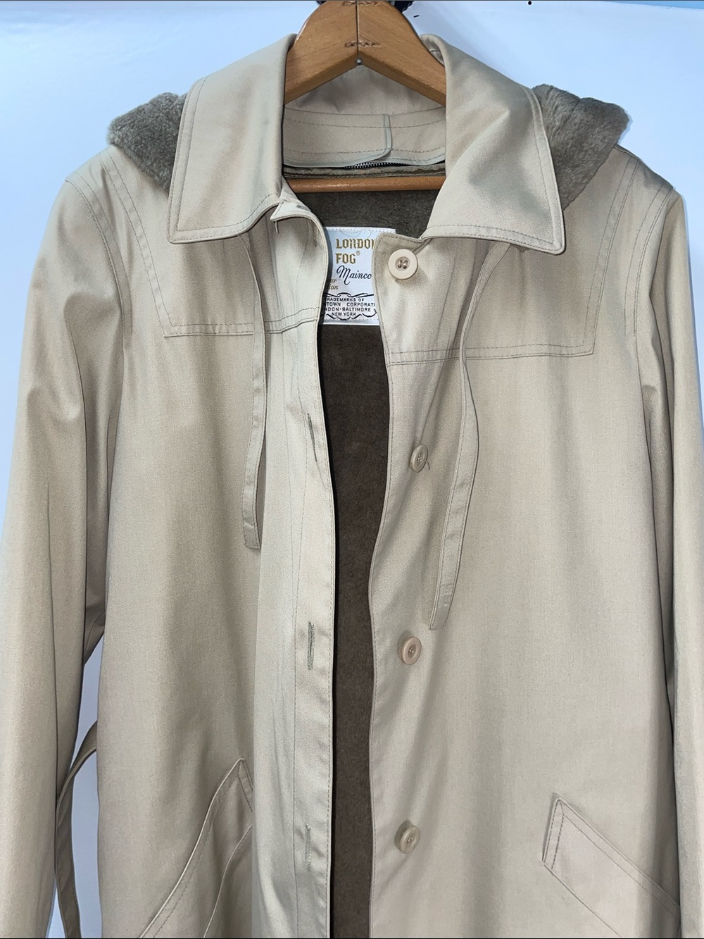 LONDON FOG WOMENS TRENCH COAT REMOVABLE LINING AND HOOD FTL-07-021 - Picture 2 of 10